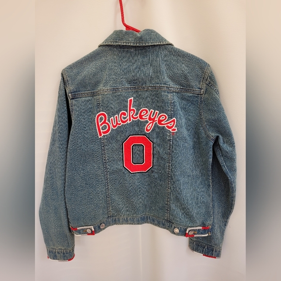 Vintage Belle Pointe Women's Denim OSU Jacket Size Size L/XL - Picture 2 of 9